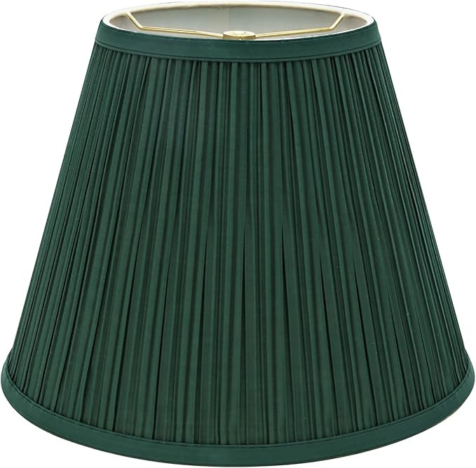 Aspen Creative 33053, Hardback Empire Transitional Spider Lamp Shade, Mushroom Pleated Dark Green... | Amazon (US)
