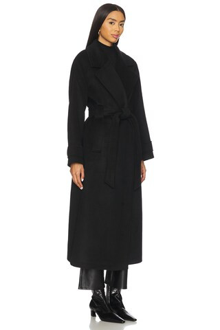 ALIGNE George Wrap Coat in Black from Revolve.com | Revolve Clothing (Global)