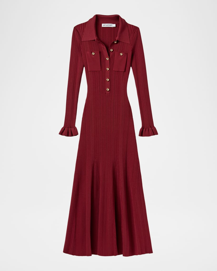 Ribbed Knit Midi Dress | Neiman Marcus