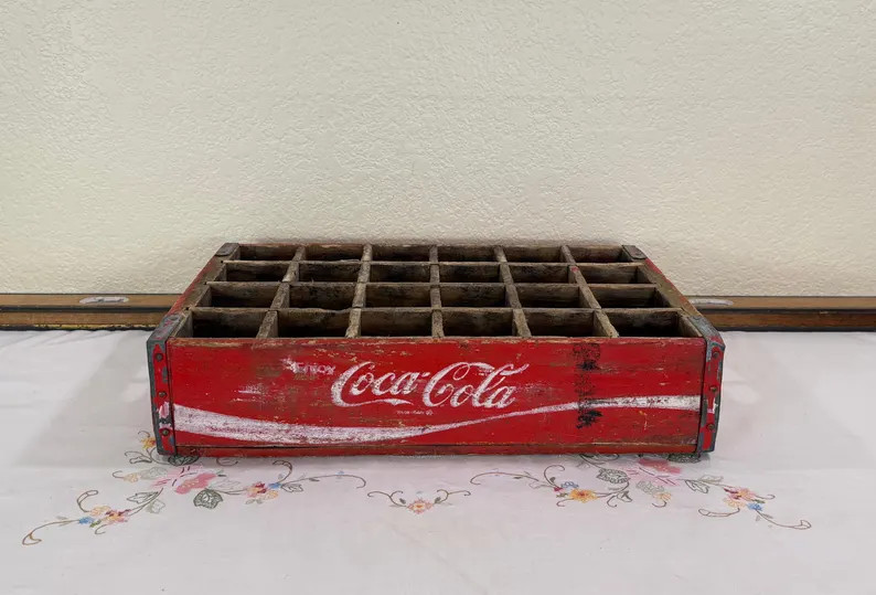Wood Soda Bottle Crate, Coca Cola Crate for Individual Size Bottles - Etsy | Etsy (Global)