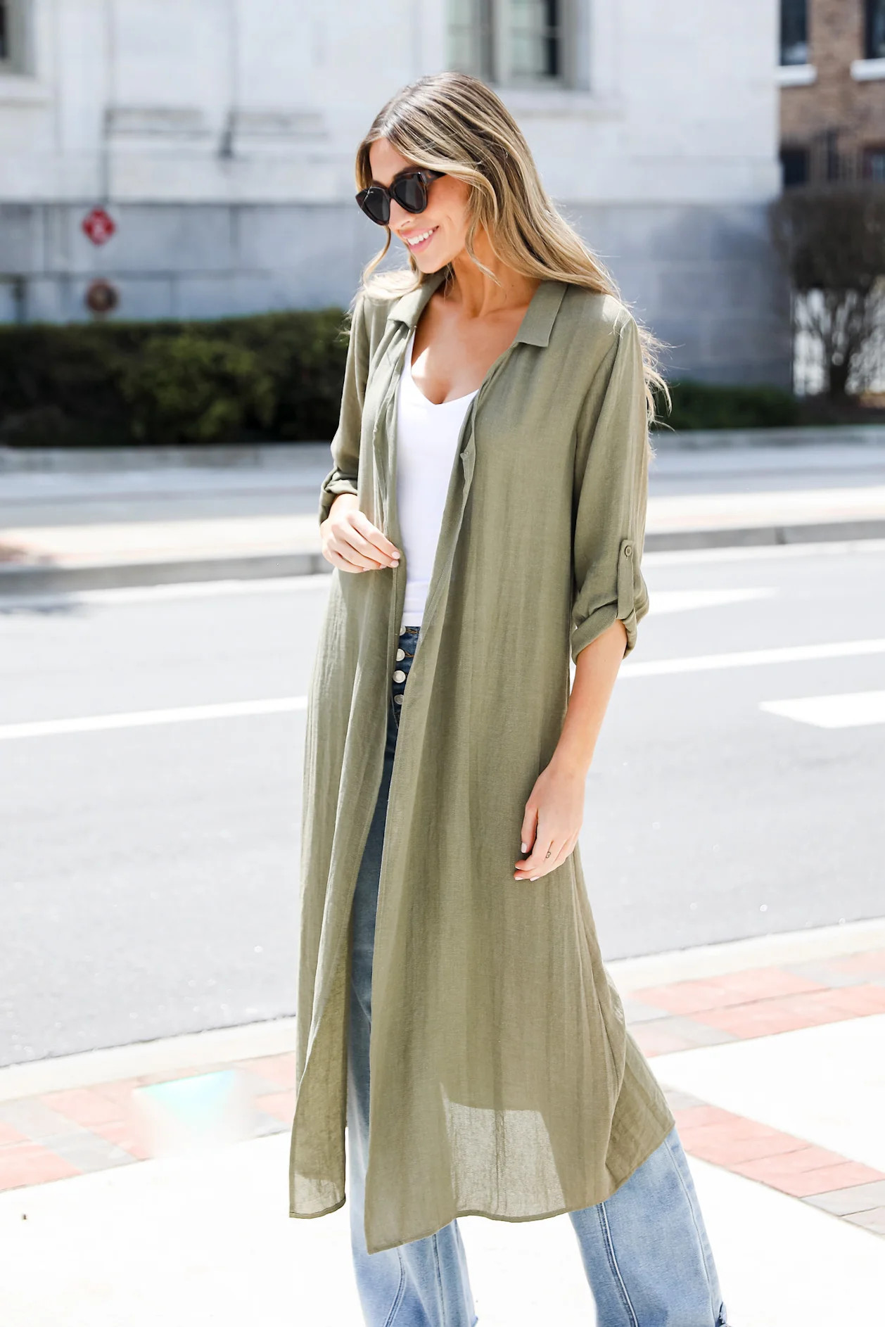 In The Villa Longline Duster | Dress Up