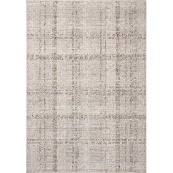 Ember EMB-04 Ivory Plaid Area Rug | Rugs Direct