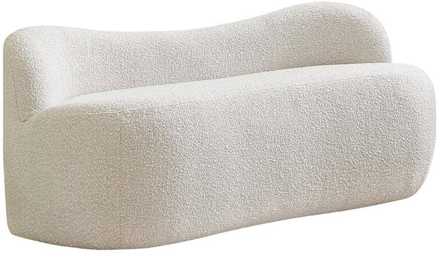 Meridian Furniture Flair Collection Modern | Contemporary Boucle Fabric Upholstered Bench with Cu... | Amazon (US)