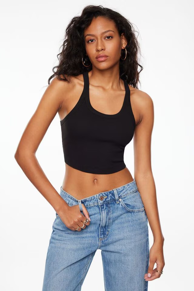 Camden Scoop Neck Crop Top | Dynamite Clothing