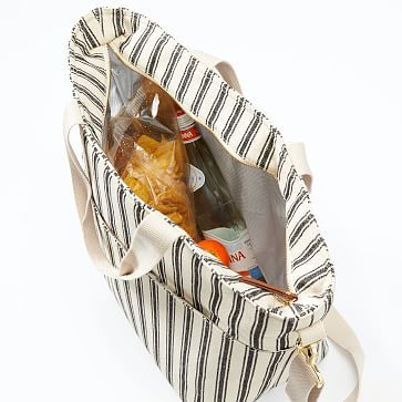 Striped Cooler Tote Bag | Mark and Graham | Mark and Graham