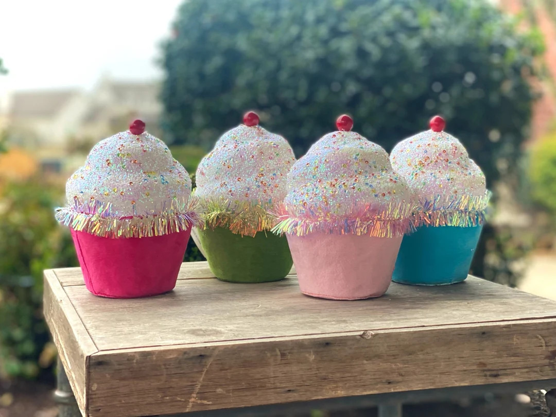 Cupcake Wreath Attachment, Large Cupcake, Fake Bake Cupcake, Foam Cupcake Attachment, Birthday Cu... | Etsy (US)