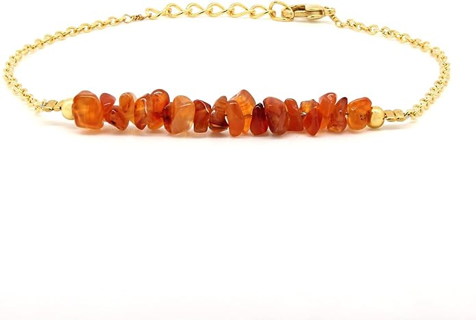 Gempires Natural Chips Bar Bracelet, Energy Healing Crystals, Birthday, Gift for Her, Gemstone Je... | Amazon (US)