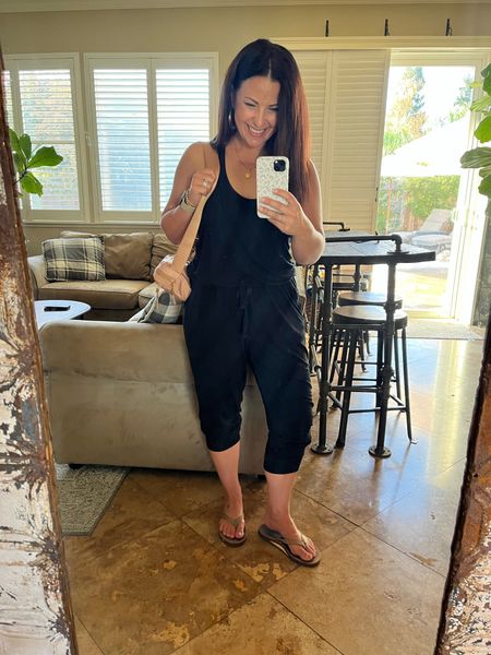 This jumpsuit is one of my all time most worn items. I’ve had it for years and love it. It’s so comfy, has an adjustable drawstring waist, functional front pockets and is petite friendly.
Weekend look
Easy outfit
Travel look

#LTKover40 #LTKtravel #LTKstyletip