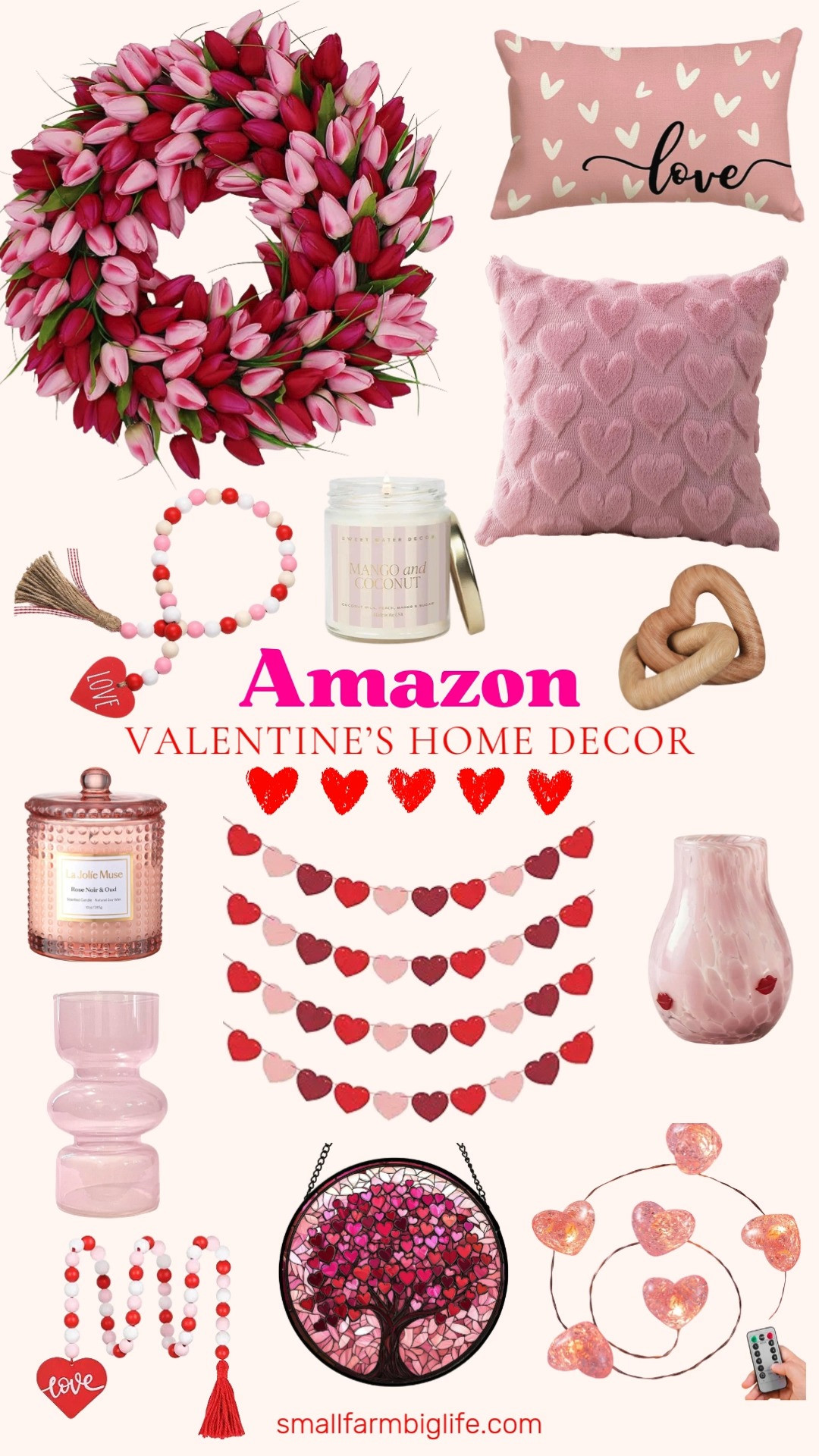 Amazon Valentine’s home decor that makes your space feel festive but still cozy 💕
Soft pinks, pops of red, warm candlelight, and heart details that are cute without being over the top. Perfect for adding a little love to shelves, entry tables, and cozy corners all February 💗✨ 

 #LTKSeasonal #LTKHome #LTKFindsUnder50