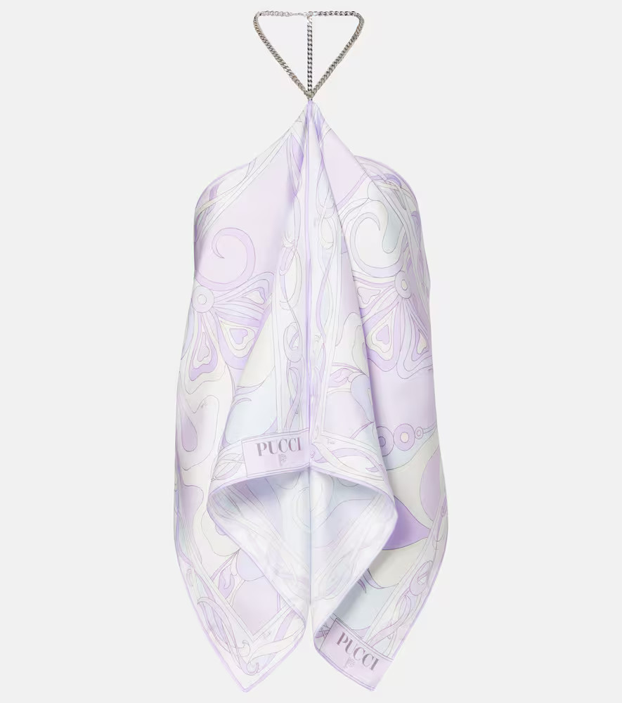 Pucci Orchidee embellished silk twill top | Mytheresa (US/CA)