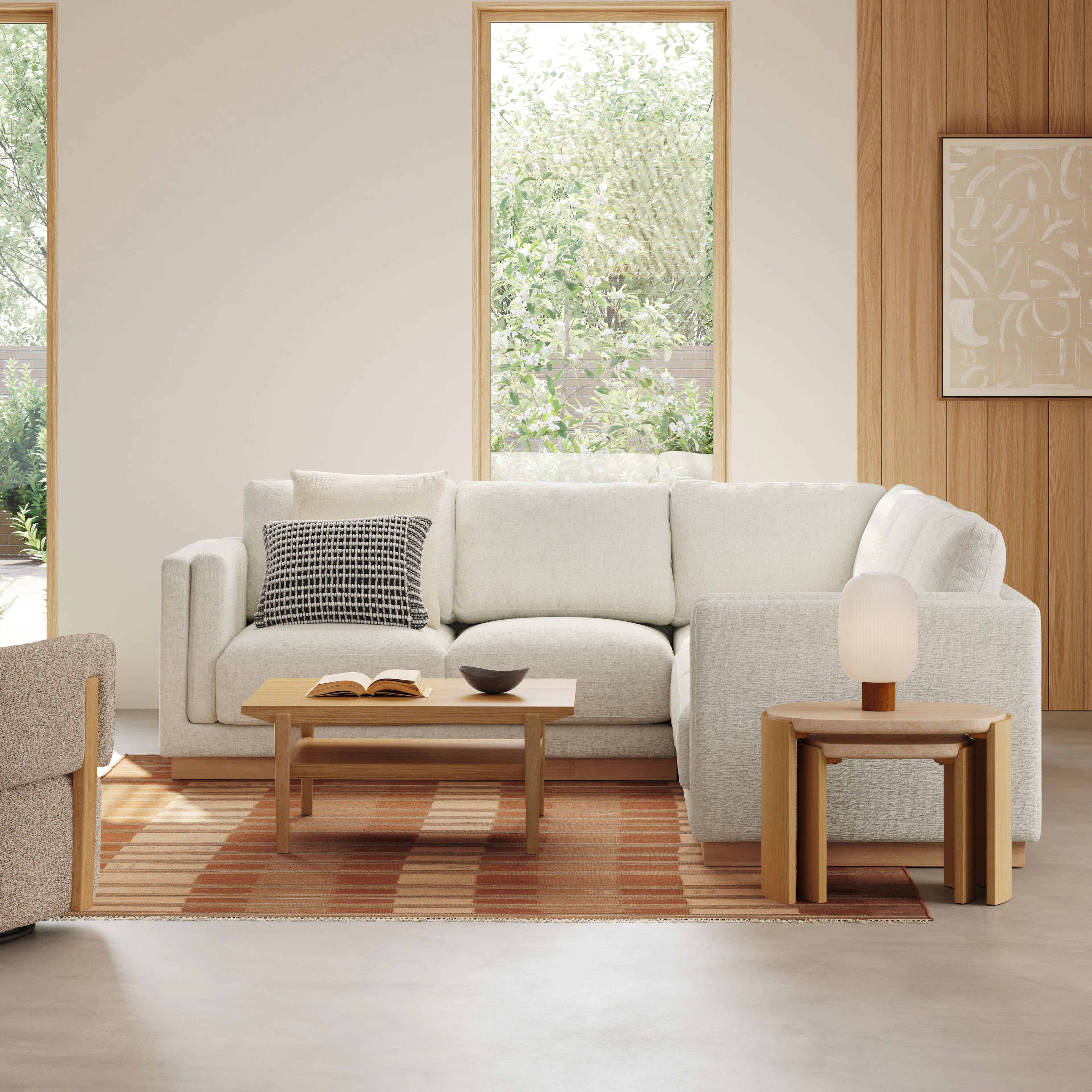 Tully 102.5" Corner Sectional - Savoy Ivory | Article