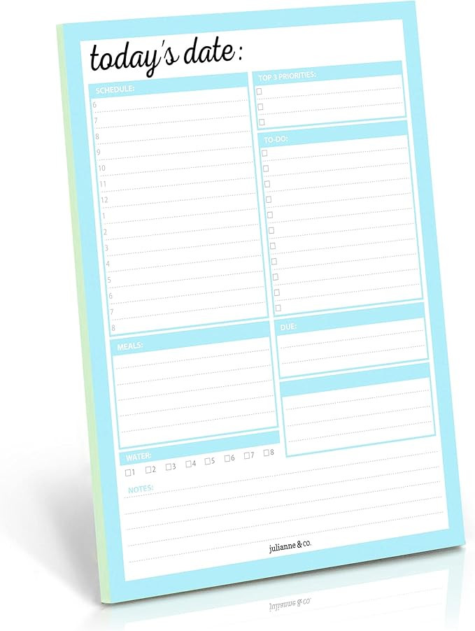 JULIANNE & CO Daily To-Do Undated Planner Notepads - Premium Personal Organizer for Home, Office,... | Amazon (US)