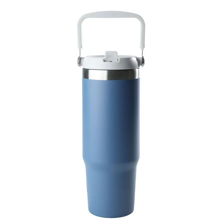 Ozark Trail 30 oz Insulated Stainless Steel Tumbler with Swivel Handle - Indigo Blue | Walmart (US)