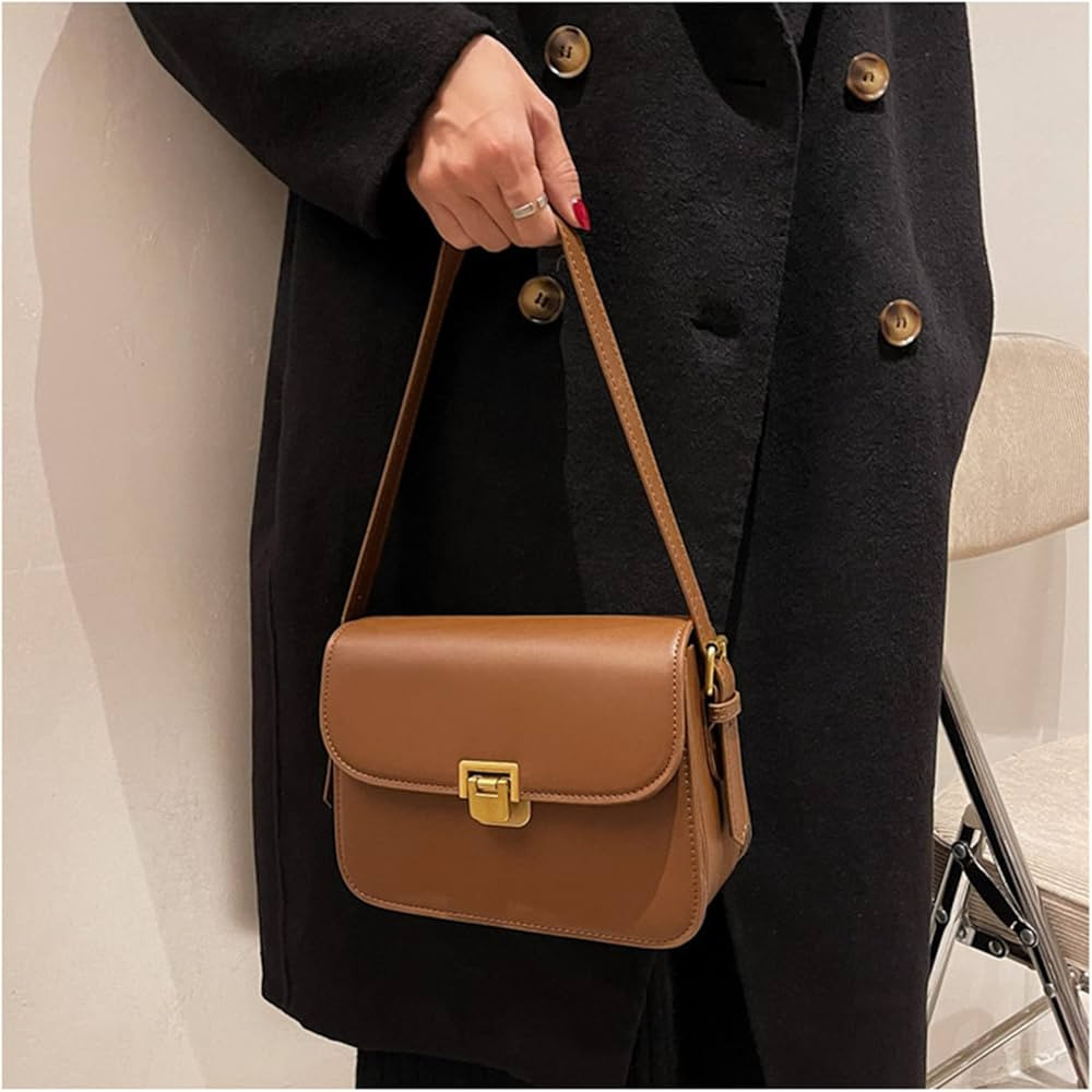 QXPDD Women's Shoulder Bag PU Leather Messenger Bag Tote Bag Vintage Envelope Bag Handbags,Brown | Amazon (US)