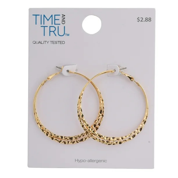 Gold Triple Layer Hoop Earring - Walmart.com | Walmart (US)