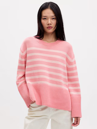 24/7 Split-Hem Crewneck Sweater | Gap Factory