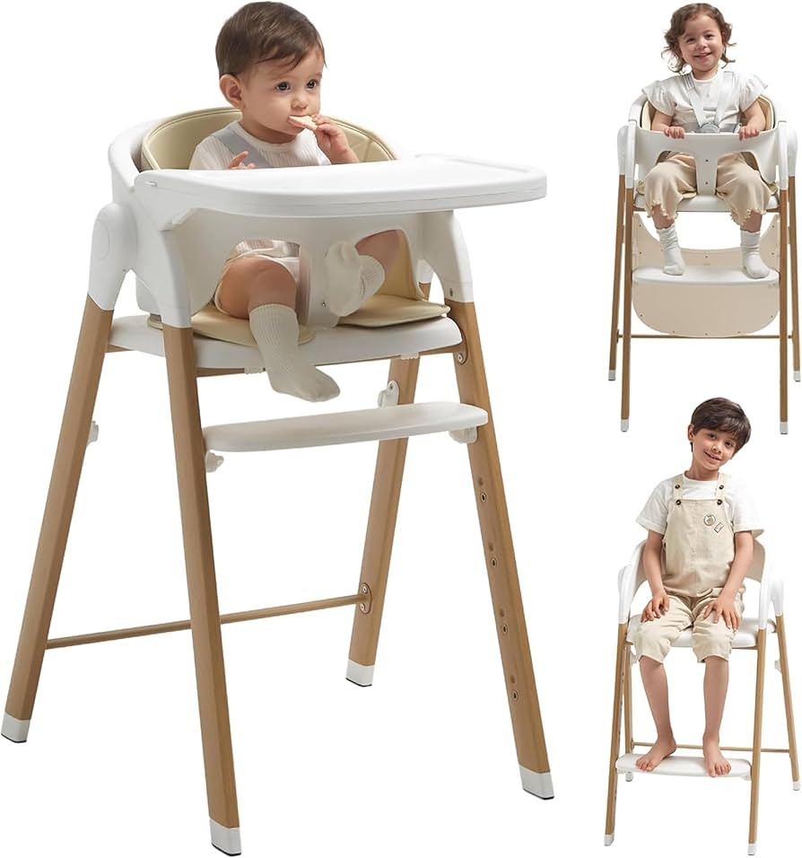 KUB High Chair for Babies and Toddlers Adjustable Foldable Convertible 5 Point Harness Easy Clean... | Amazon (US)