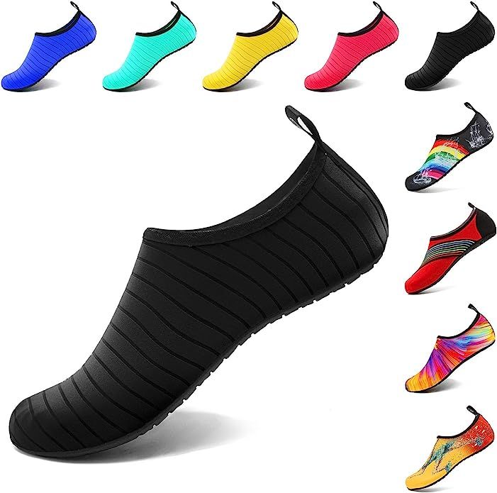 VIFUUR Water Sports Shoes Barefoot Quick-Dry Aqua Yoga Socks Slip-on for Men Women | Amazon (US)