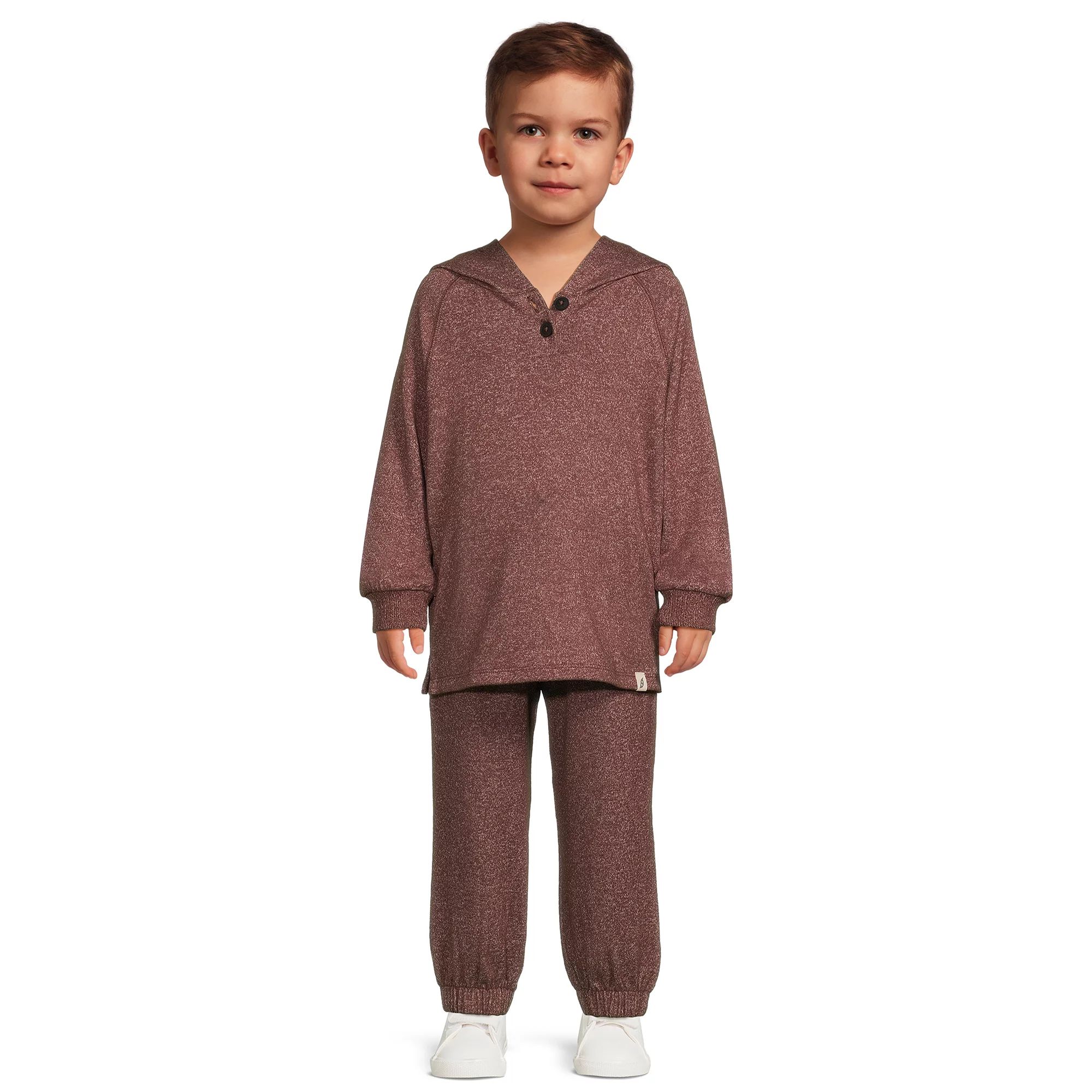 easy-peasy Baby and Toddler Boys' Hacci Knit Hoodie and Jogger Pants Set, 2-Piece, Sizes 12M-5T | Walmart (US)