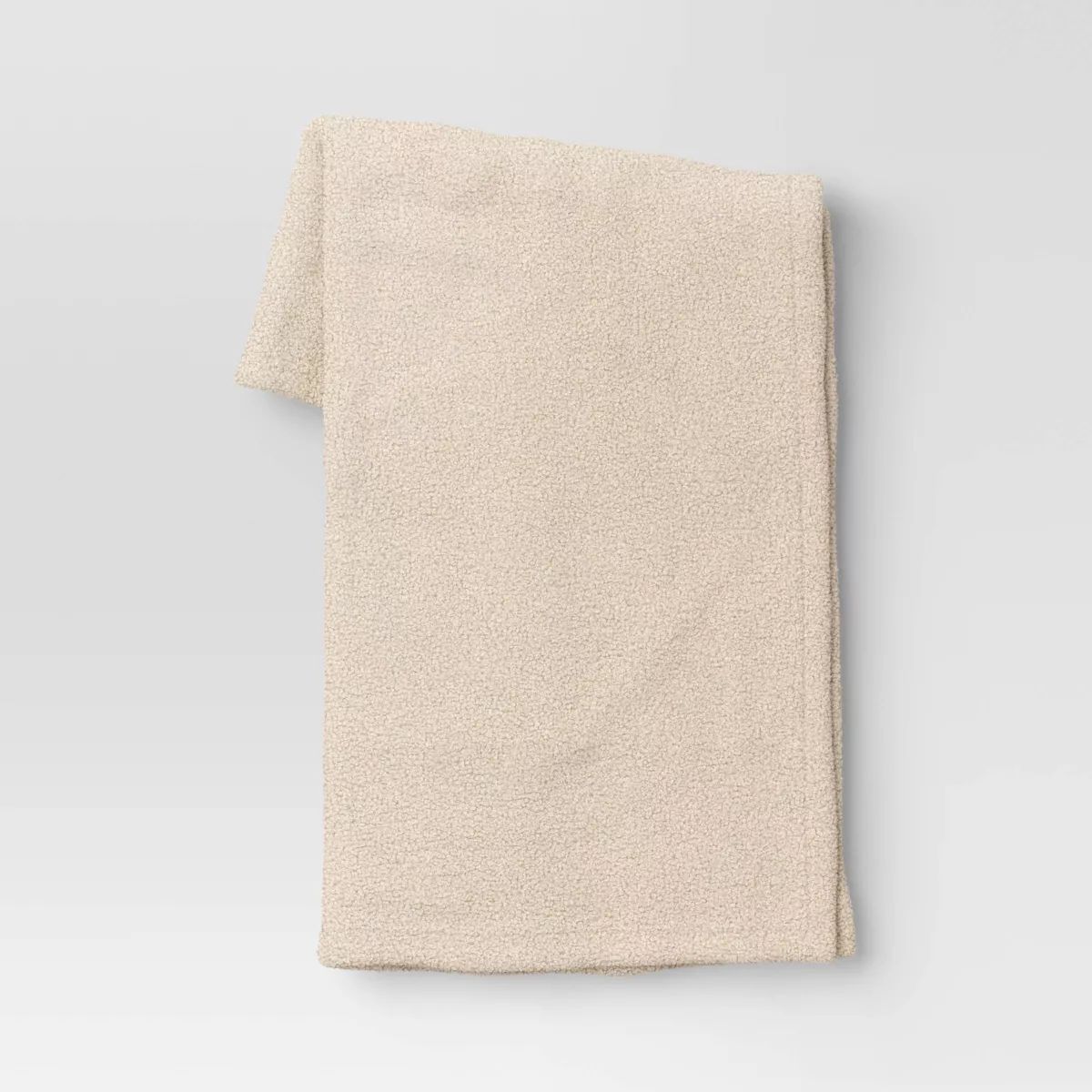 Teddy Boucle Throw Blanket Cream - Threshold™ | Target