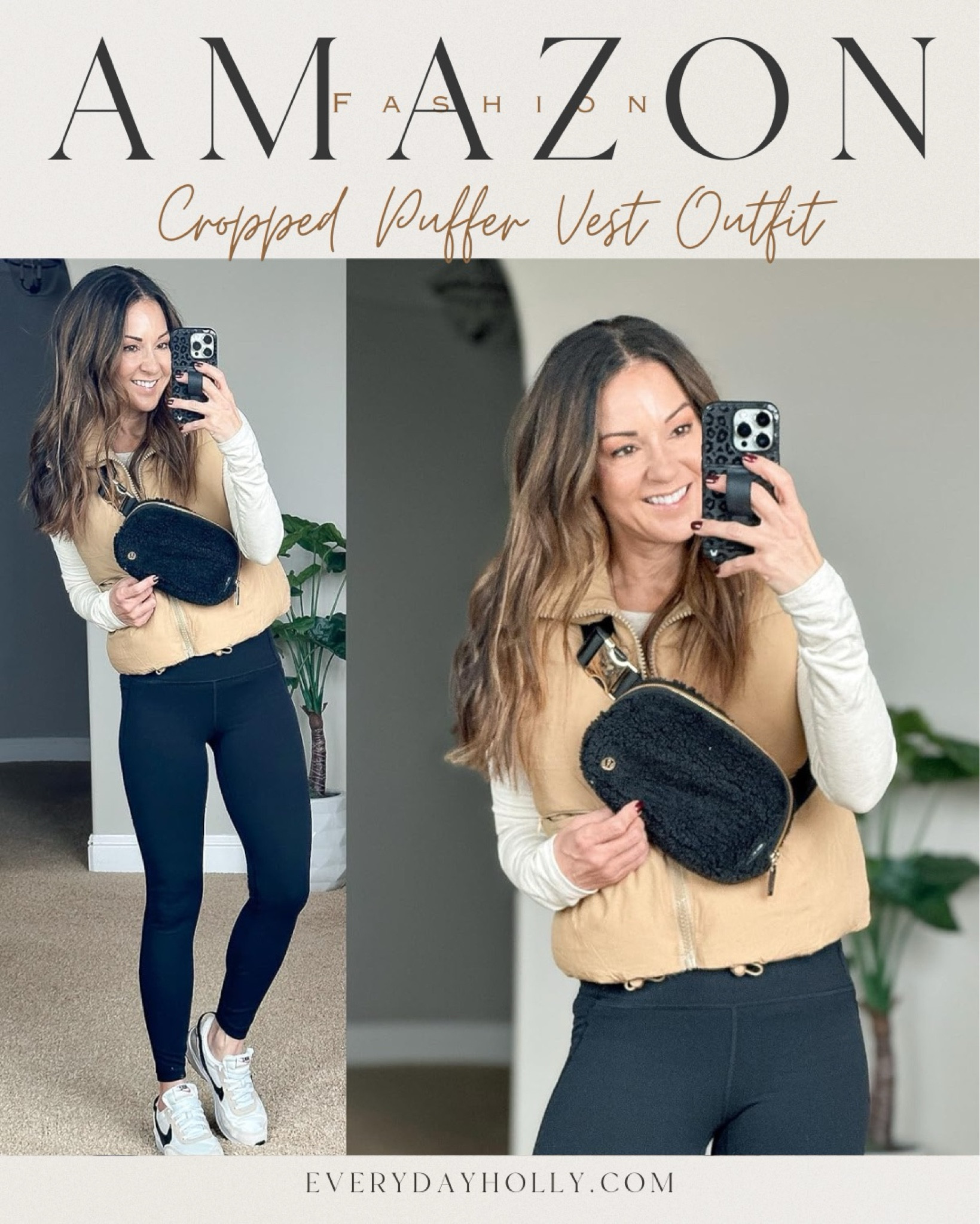 💥 👟sneakers are on sale and back in stock in all sizes!! 
💥 vest is 34% off - 24% price drop + a 10% clickable coupon 
Super comfy cropped puffer vest in Khaki xs // long sleeve tee xs // brushed tech leggings with pockets 25" xs // i linked a similar sherpa belt bag. No-show socks that don't slip!


#LTKsalealert #LTKover40 #LTKfindsunder50