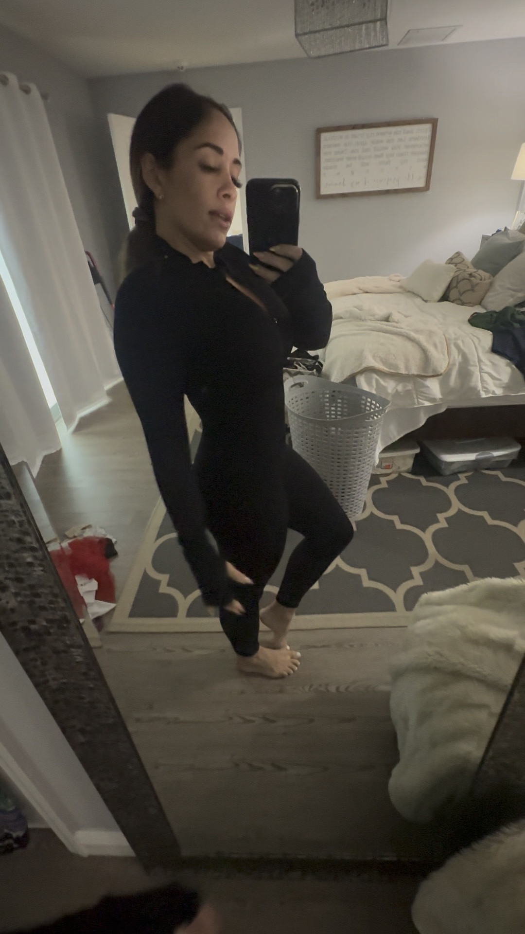 Full bodysuit, flattering, sucks you in, and you can easily pair it with a jacket and cute sneakers!

#LTKfindsunder50