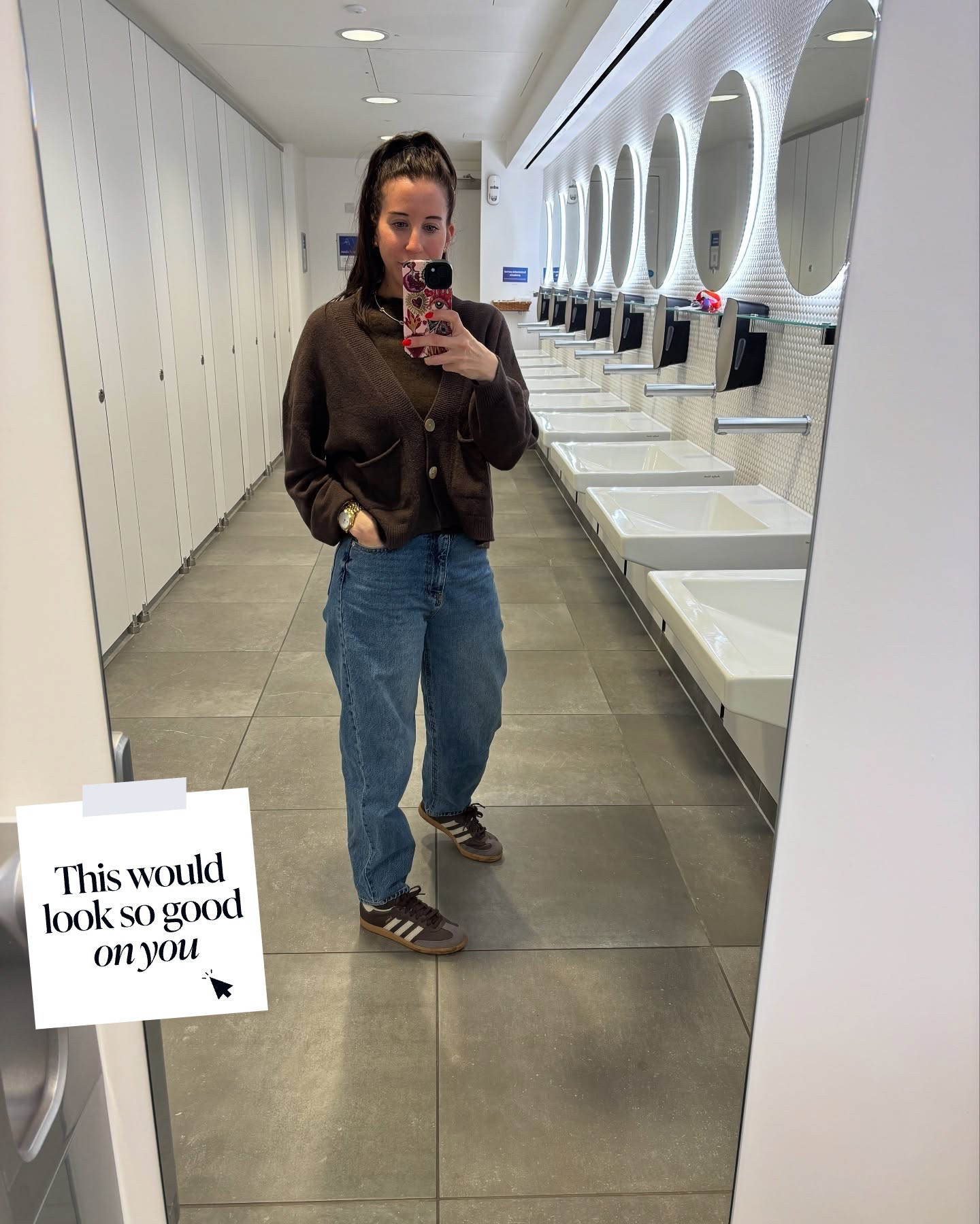 Brown outfits 🤎 Styling this gorgeous brown short sleeved @zara knit under a basic cardi 😍

#virtualstylist #brownoutfits #adidassamba #springfashion #trainers #springstyle #zarawoman #zara

#LTKuk #LTKeurope #LTKspring