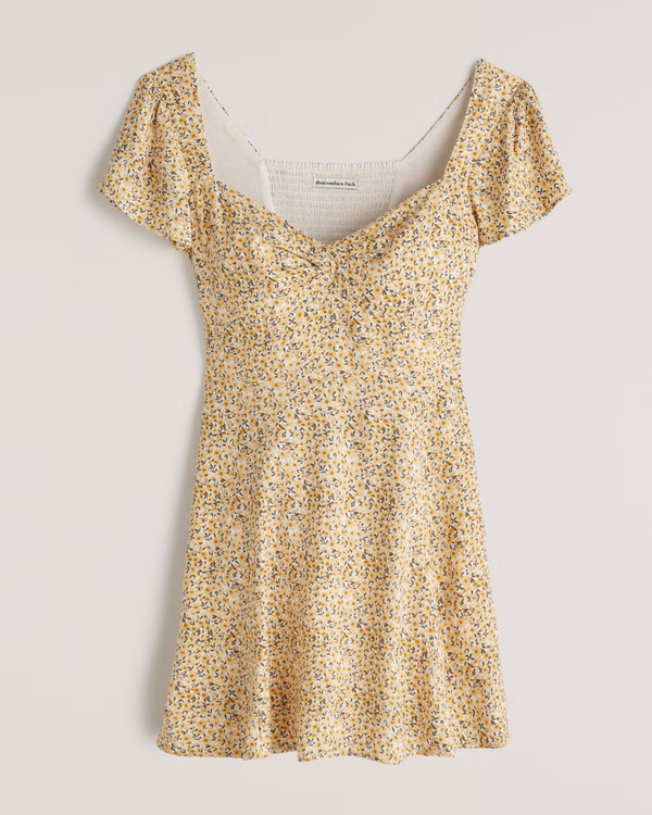 Women's Knot-Front Mini Dress | Women's Up to 40% Off Select Styles | Abercrombie.com | Abercrombie & Fitch (US)