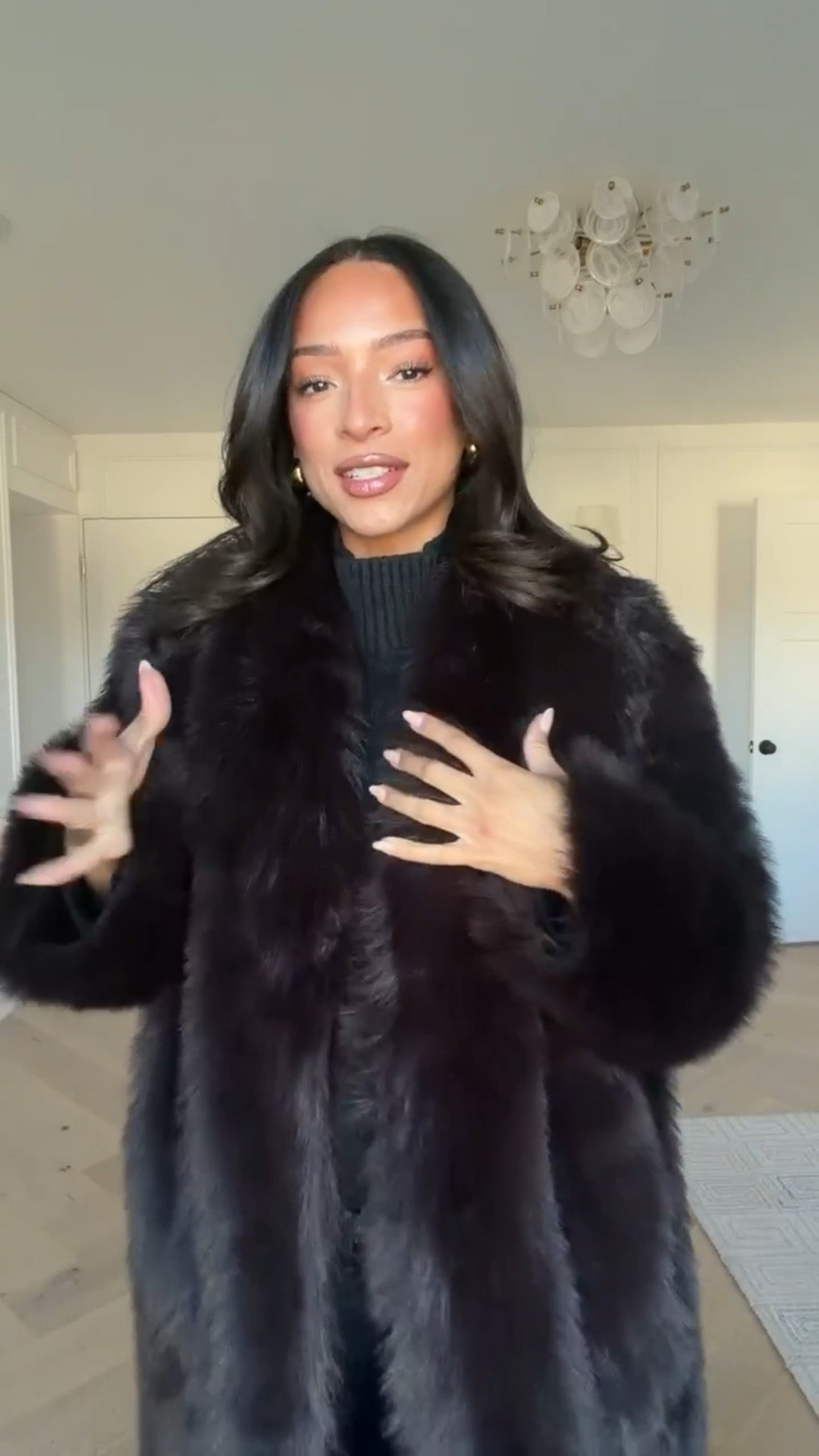 25% OFF Select Styles + an extra 25% OFF in APP with code GIFTSFORYOU!! Wearing size M sweater, size M suede coat (this exact color is sold out but is available in a beautiful gray brown) and size 29 long jeans 

Holiday outfit 
Holiday party outfit 
Winter outfit 
Winter fashion 
Long coat 
Suede coat 
Denim

#LTKSaleAlert #LTKSeasonal #LTKHoliday