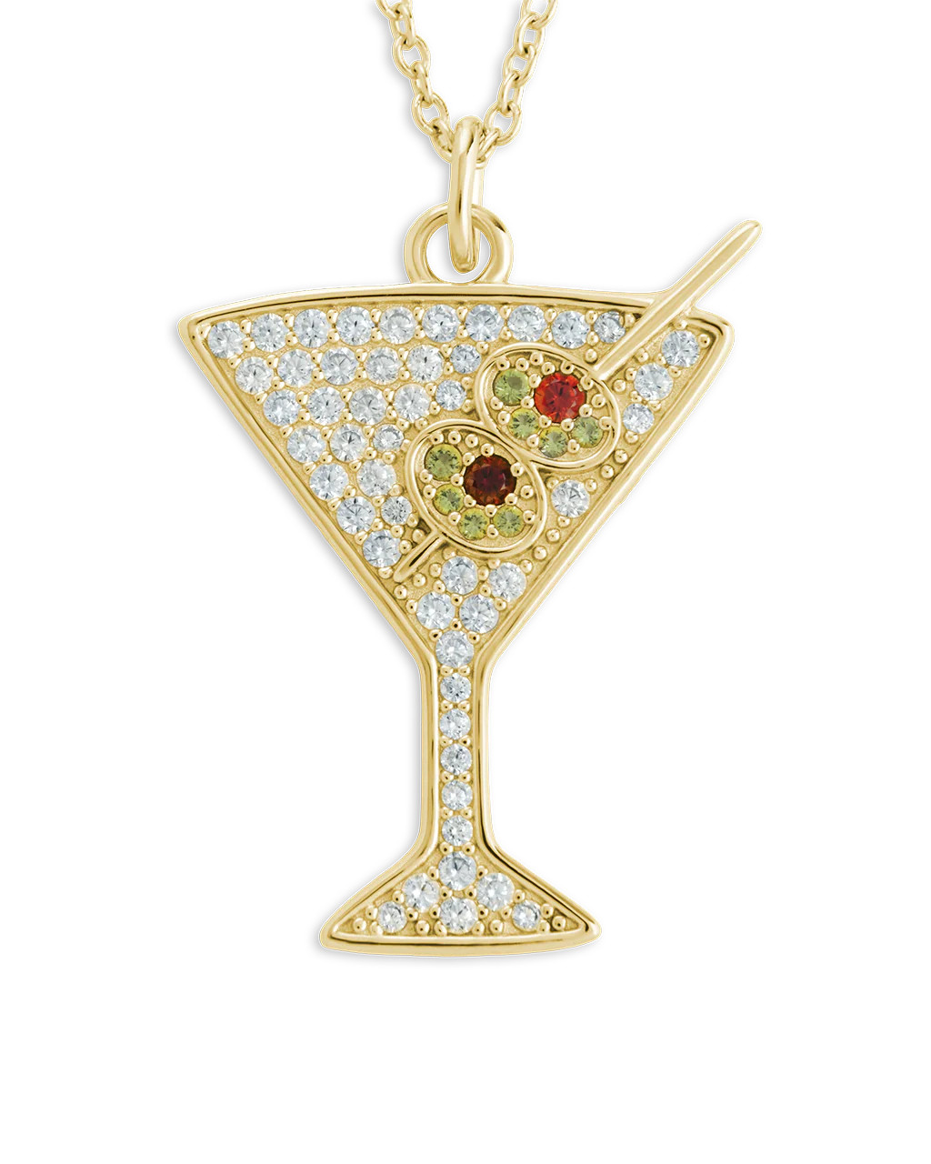 Pave CZ Dirty Martini Pendant | Sterling Forever
