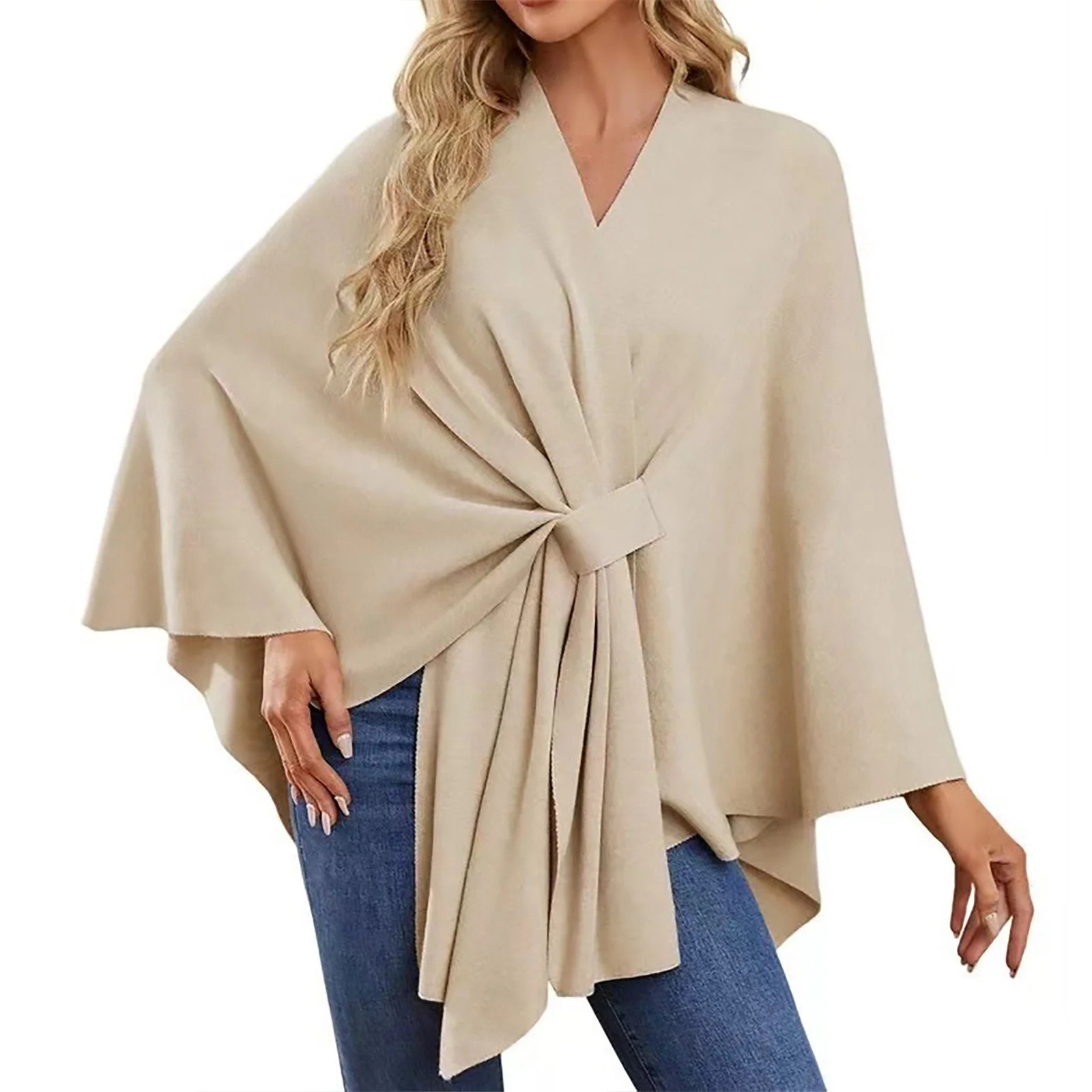 HCURIBAD Women's Shawl Wrap Poncho Ruana Cape Open Front Cardigan Shawls for Fall Winter, 1PC Sha... | Walmart (US)