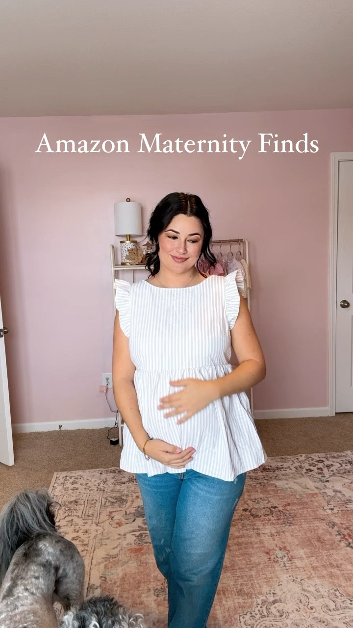 Love the back on this maternity top from Amazon 😍 So cute for Springtime! 

#LTKSeasonal #LTKSpringSale #LTKbump