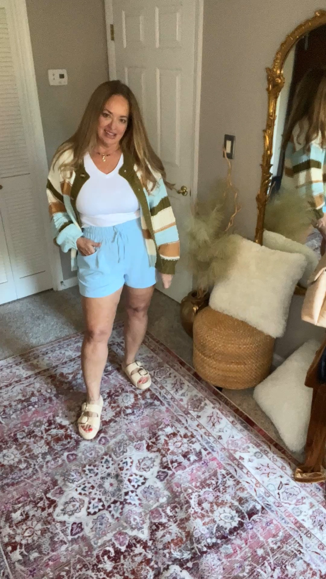 Baby blue Gauze elastic waist shorts!
Super flattering. Summer looks.

#LTKSeasonal #LTKTravel #LTKootd
