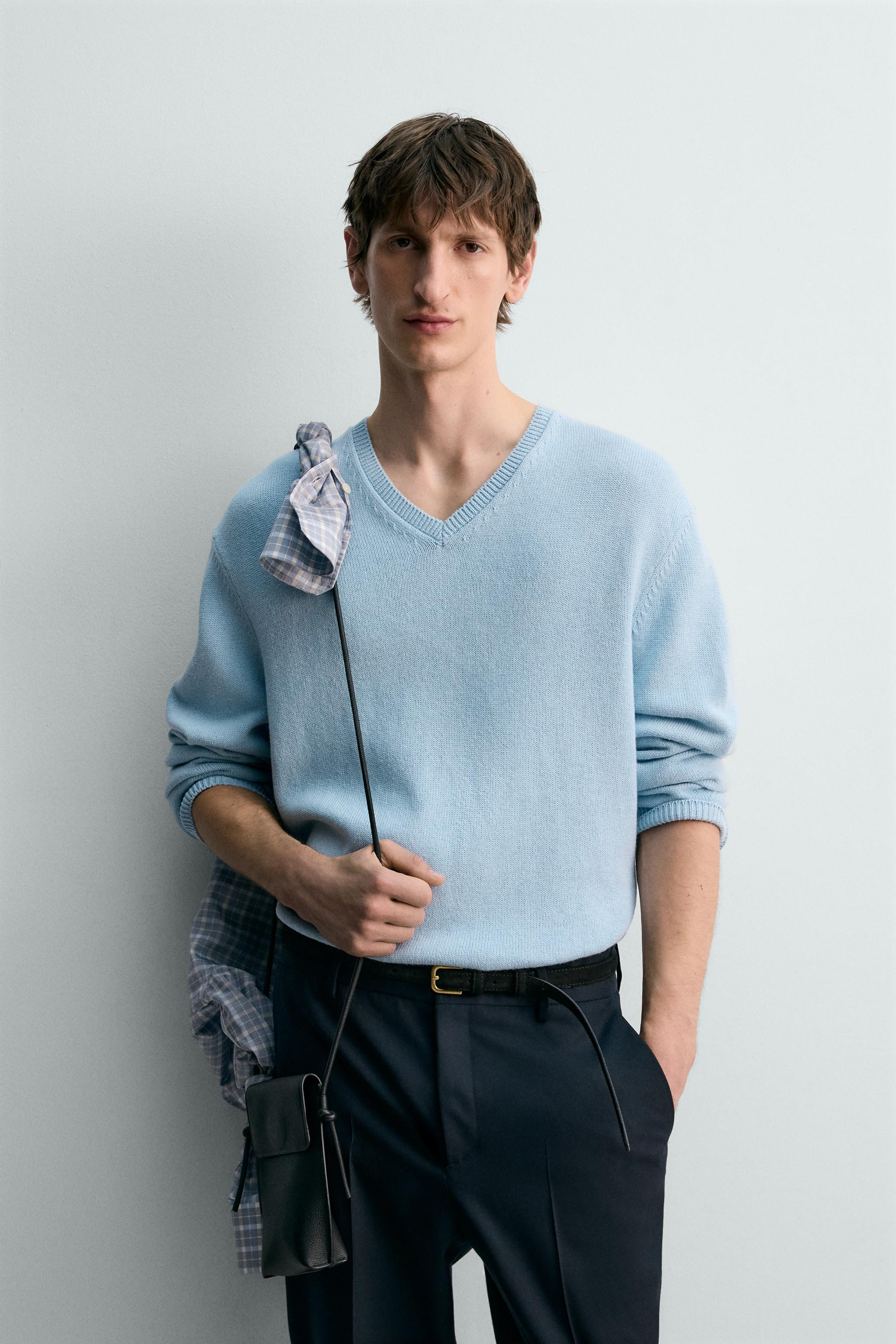 V-NECK COTTON - LINEN JUMPER LIMITED EDITION | Zara US