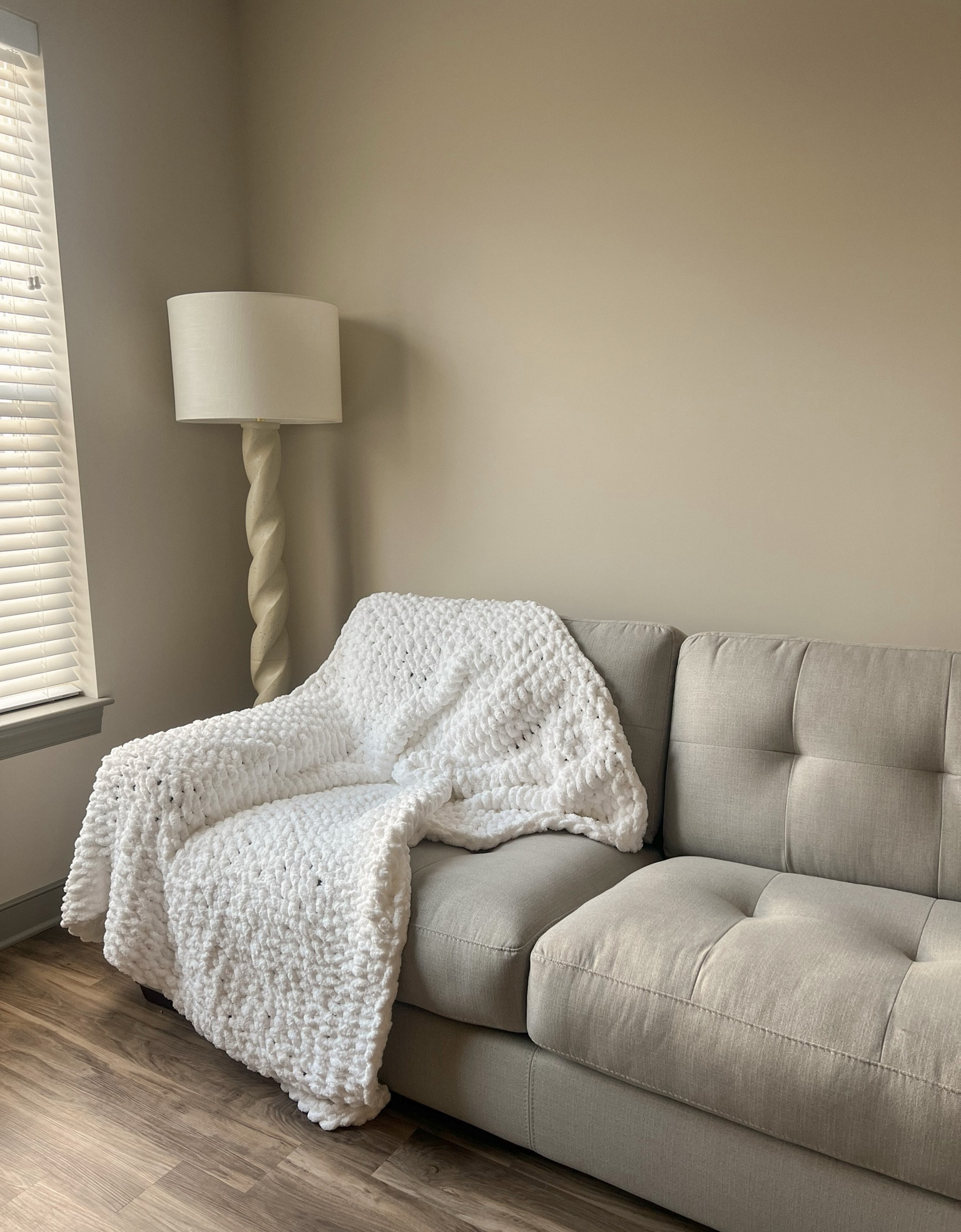 Loving this little corner of my new place already! 

Lamp is PERFECTION and this blanket is so luxe but BEYOND cozy! 

#LTKhome #LTKSeasonal #LTKunder100