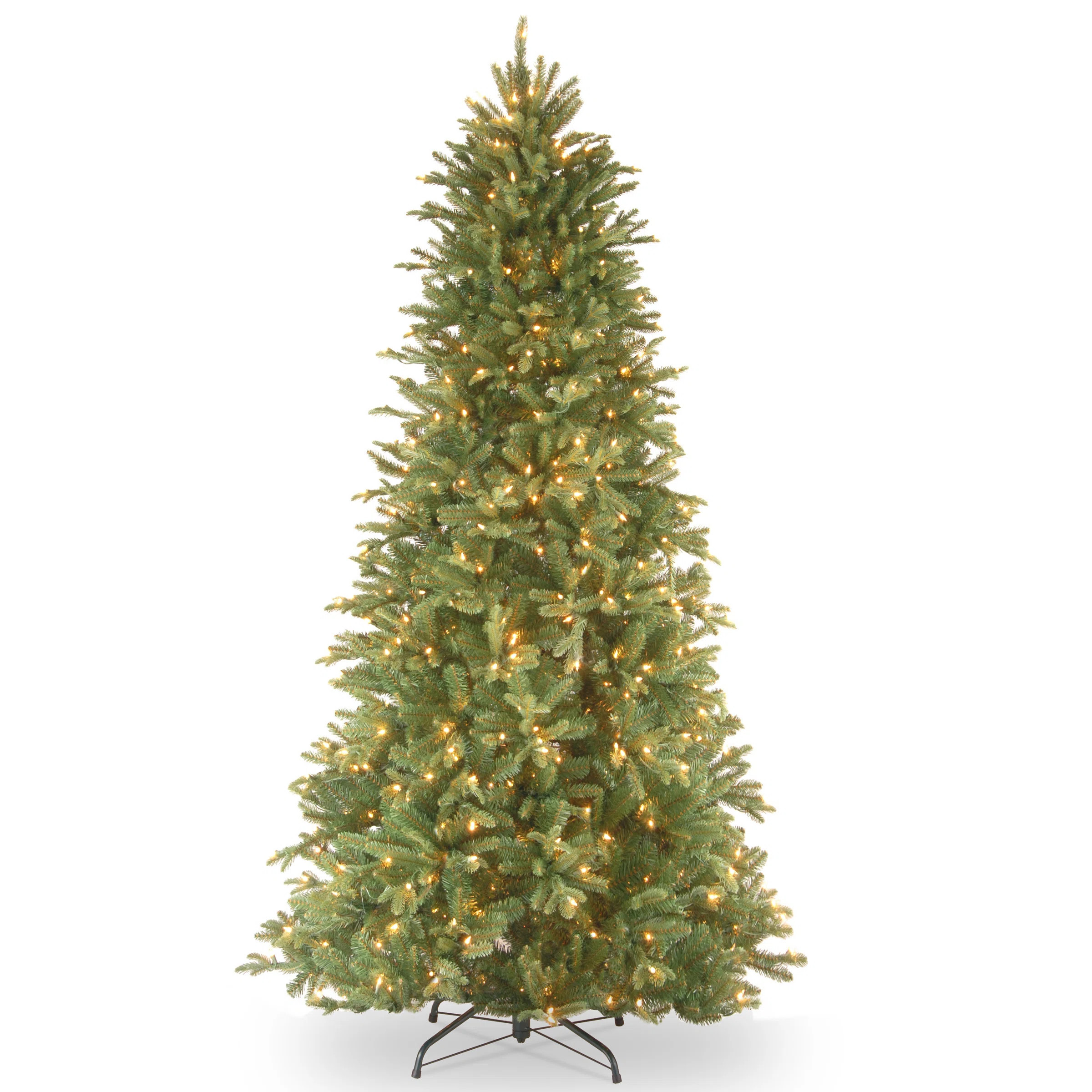 The Holiday Aisle® Tiffany Fir Slim Tree with Clear Lights | Birch Lane