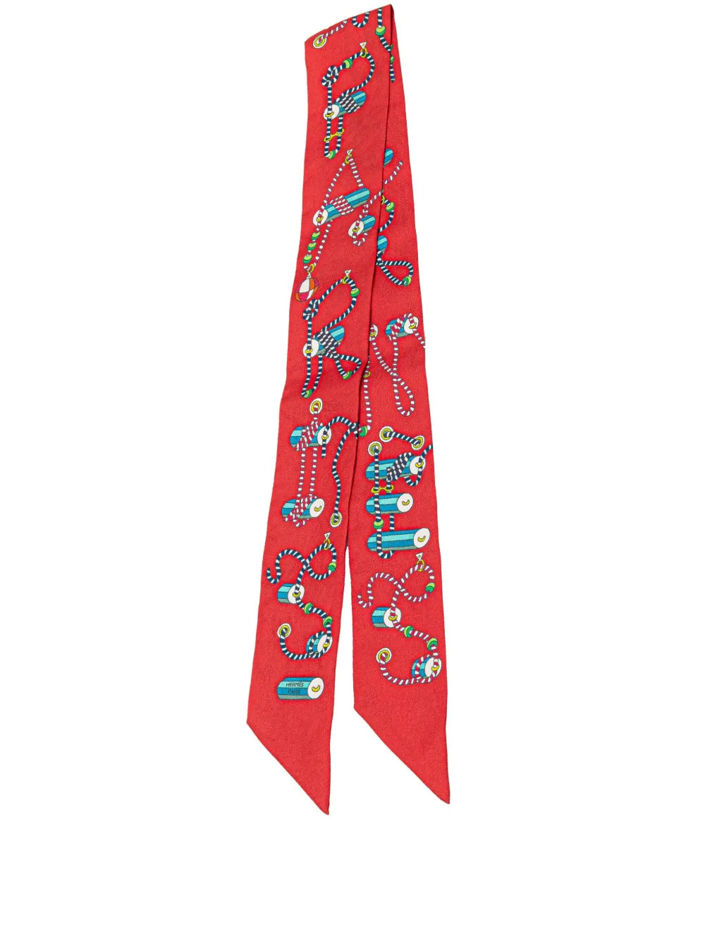 Hermès Pre-Owned 2000-2015 Cordages Silk Twilly Scarf Scarves | Red | FARFETCH | Farfetch Global