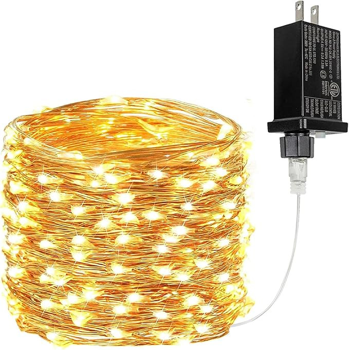 33Ft 100LED Fairy Lights Plug in, Waterproof String Lights Outdoor & Indoor 8 Modes with Timer, C... | Amazon (US)