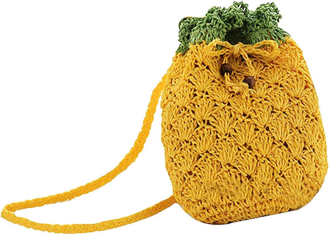 Amazon.com: Sherry Mini Handbag Cute Fruit Straw Cross-body Bag Weave Summer Beach Travel Satchel... | Amazon (US)
