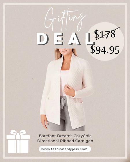 Absolutely one of my fave cardigans right now! Gift this comfy and cozy Barefoot dreams cardigan this holiday season for only $94.95! 

#LTKsalealert #LTKHoliday #LTKGiftGuide