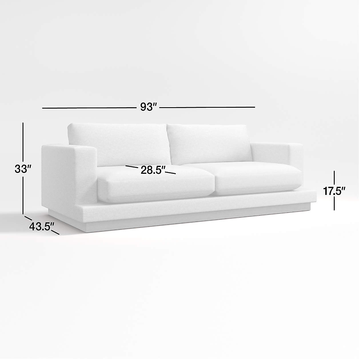 Tidal 93" Upholstered Sofa + Reviews | Crate & Barrel | Crate & Barrel