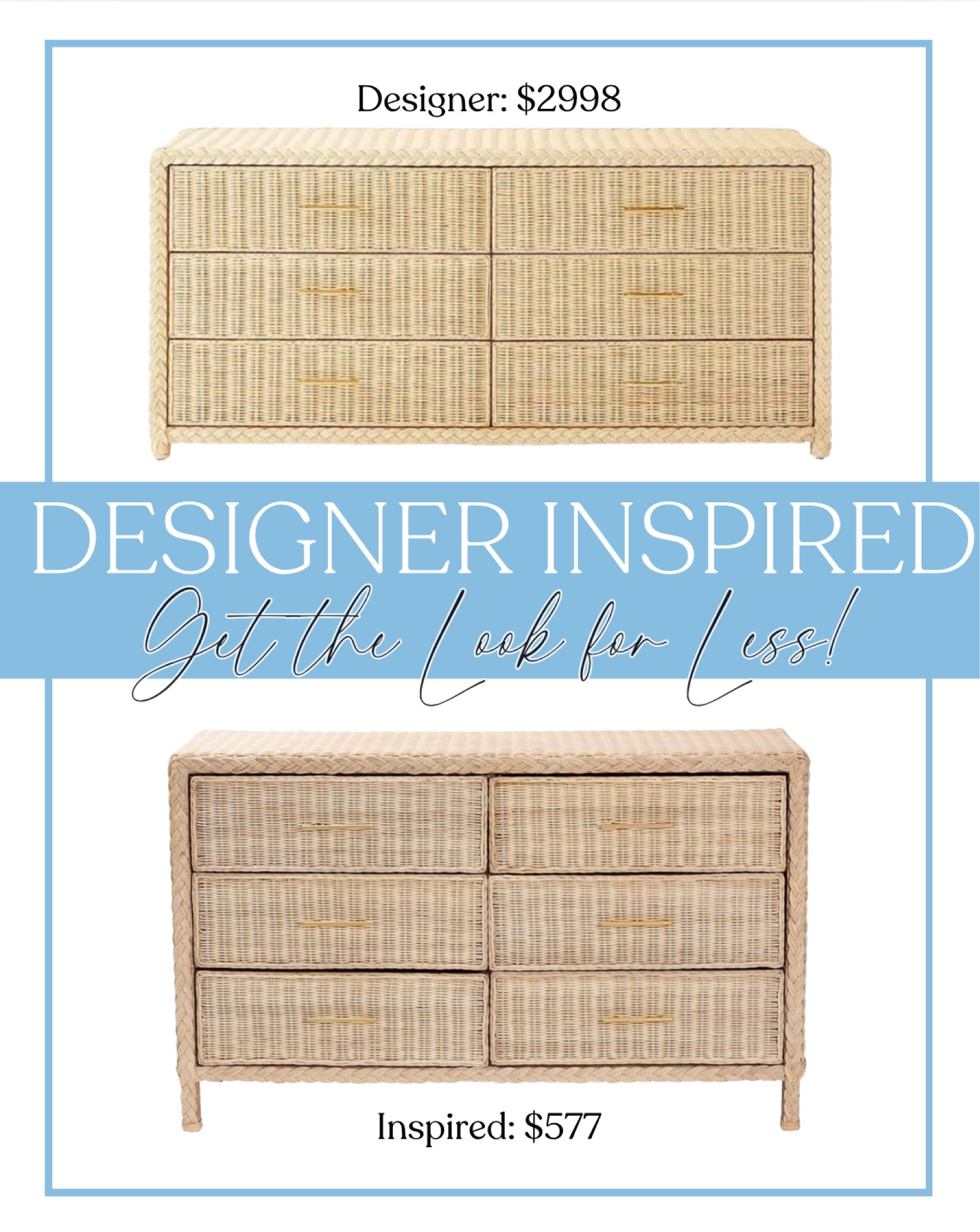 Get the look for less with this designer inspired rattan dresser! 



#LTKfindsunder100 #LTKhome #LTKsalealert