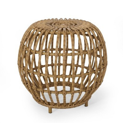 Ottawa Patio Boho Wicker Side Table: Handcrafted, All-Weather, No Assembly - Christopher Knight Home | Target