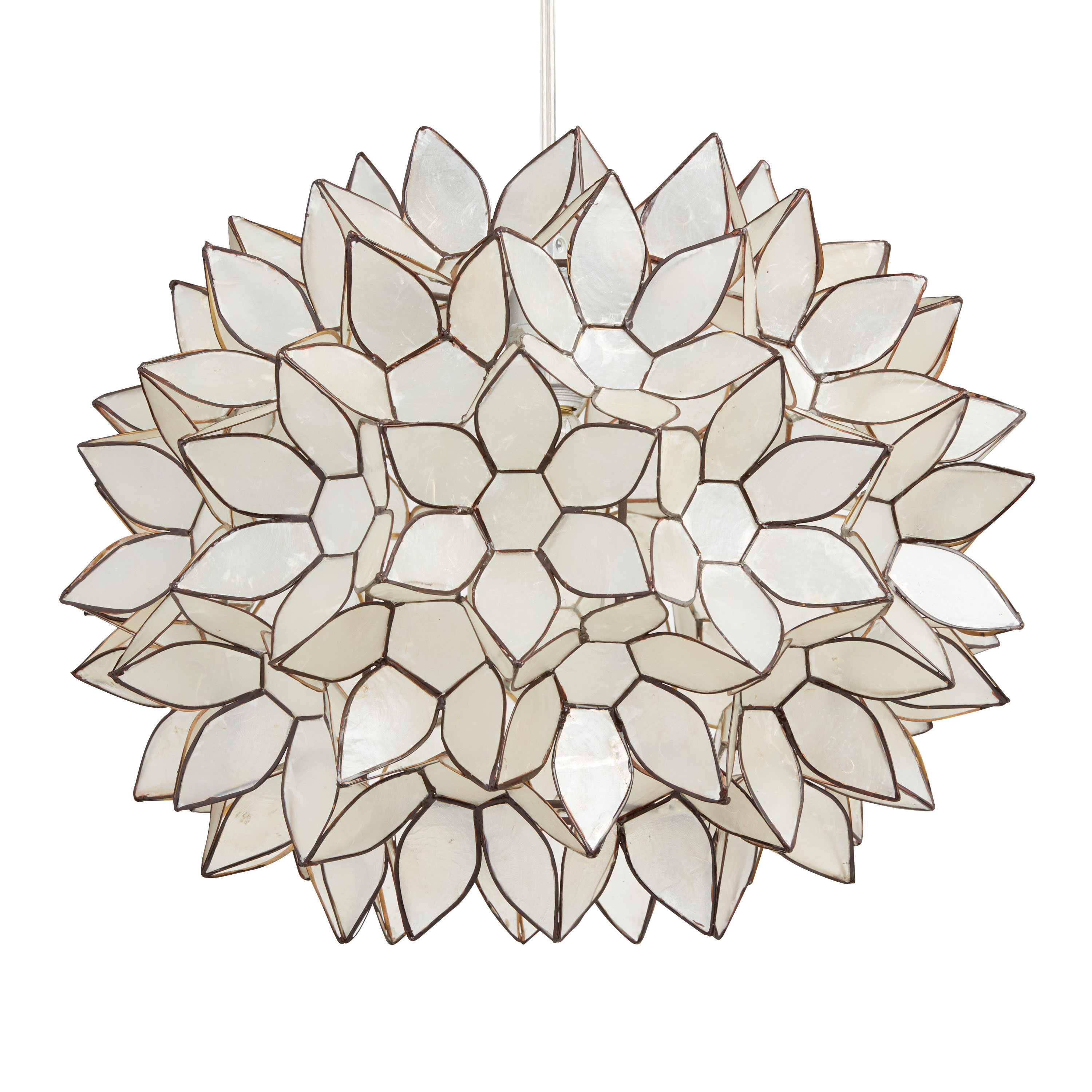 White Capiz Lotus Pendant Shade - World Market | World Market