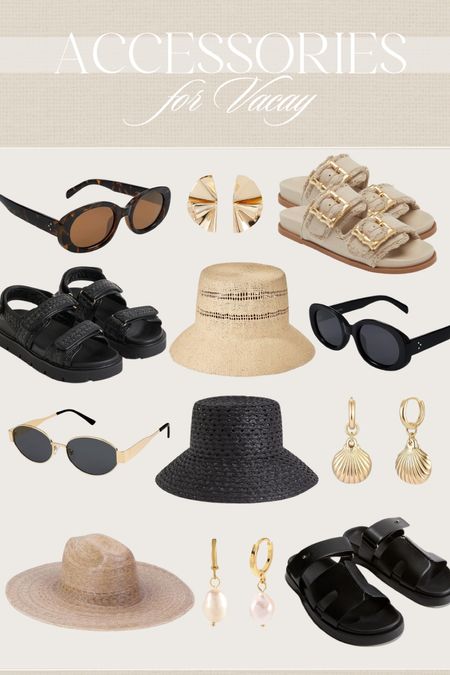 Summer & Spring vacay resort wear accessories 🌞 

#sunnies #designerinspired #sandals #earrings #buckethat #beachhat #strawhat #amazonfinds #enola #hsandal #springbreak #miami #cabo #30A #cruise #resortwear #beach #pool #style 

#LTKfindsunder100 #LTKSeasonal #LTKtravel