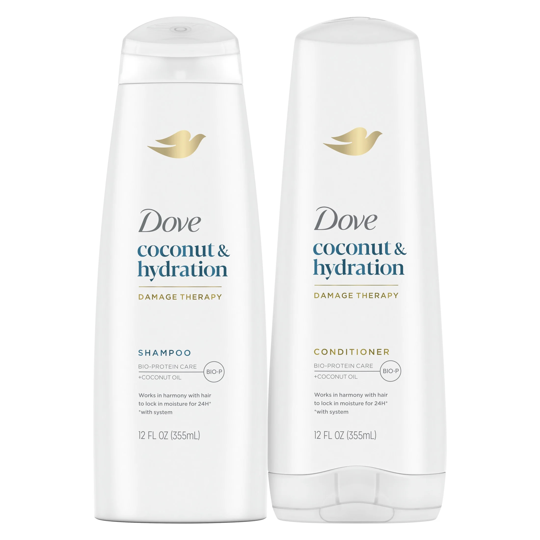 Dove Nourishing Coconut & Hydration Shampoo and Conditioner Set, 12 oz 2 Count - Walmart.com | Walmart (US)