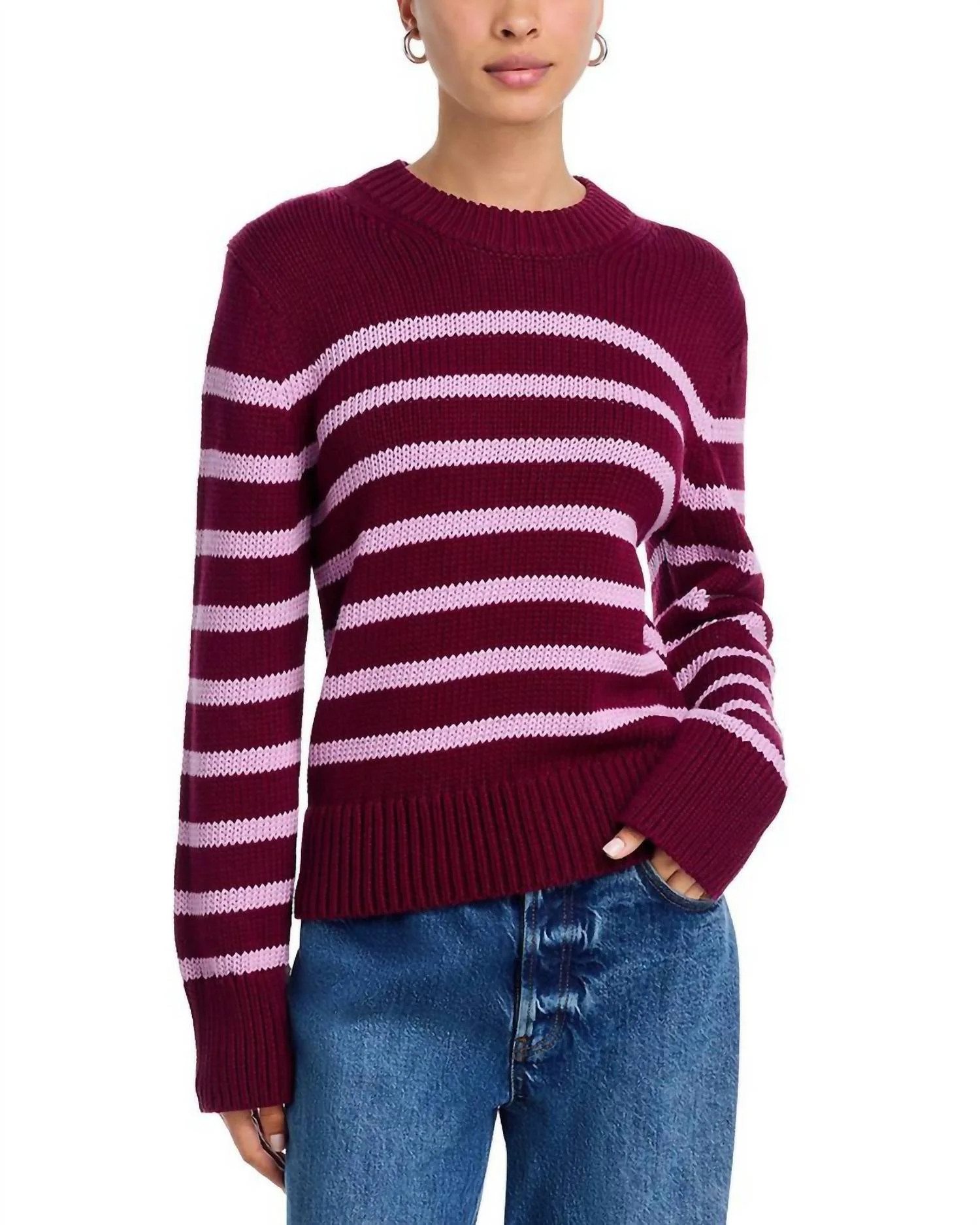 Alise Sweater In Mulberry Stripe | Shop Simon