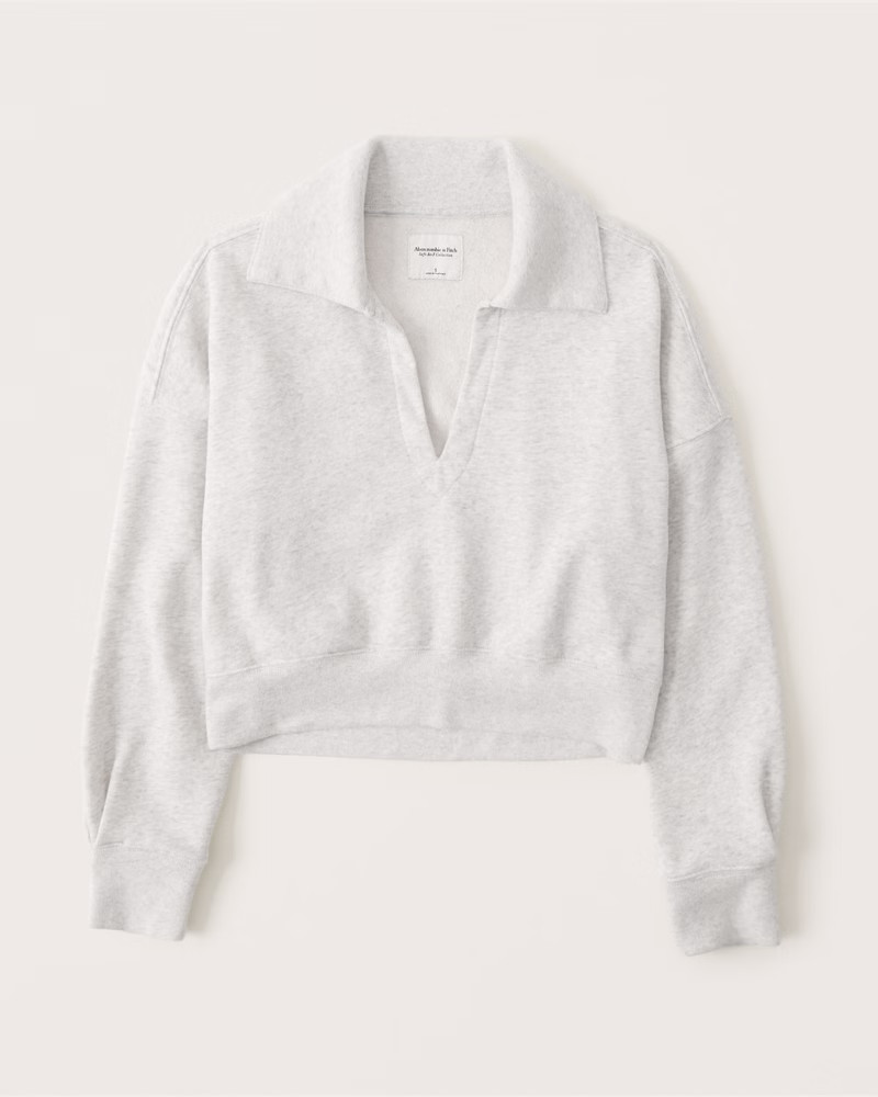 Drama Wedge V-Neck Sweatshirt | Abercrombie & Fitch (US)