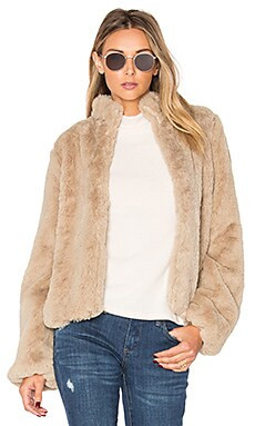 Tularosa Inori Faux Fur Jacket in Beige from Revolve.com | Revolve Clothing (Global)