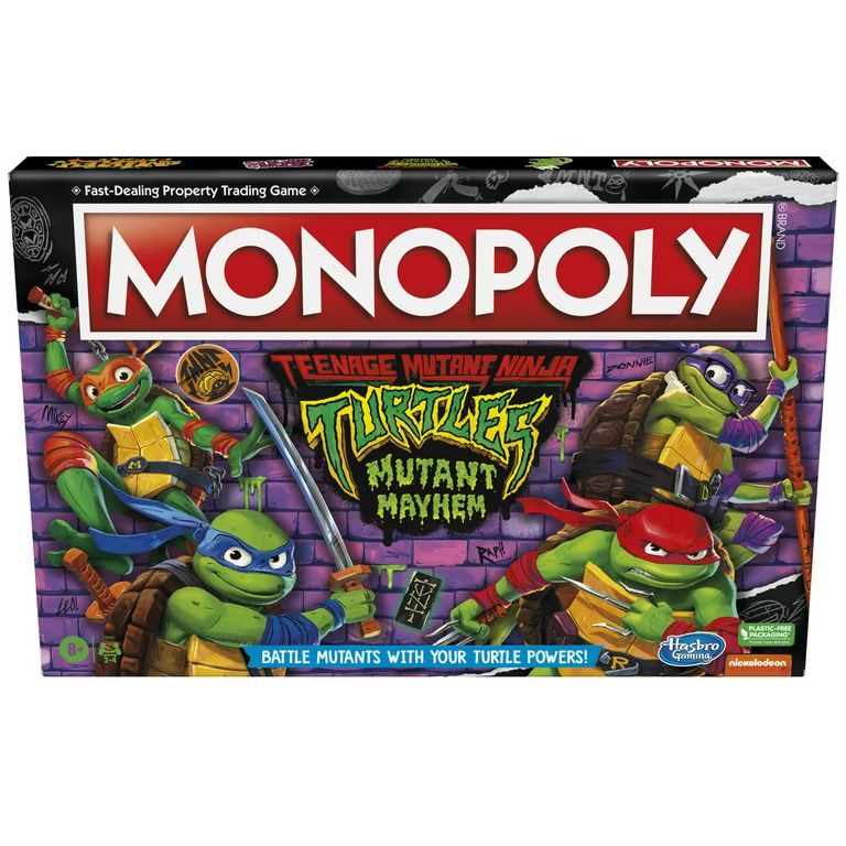 Monopoly Teenage Mutant Ninja Turtles: Mutant Mayhem Edition Board Game for Kids, Christmas Gifts... | Walmart (US)